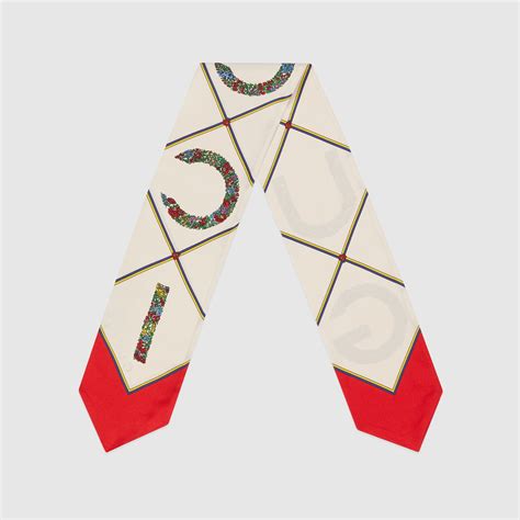 foulard gucci web|gucci print silk neck bow.